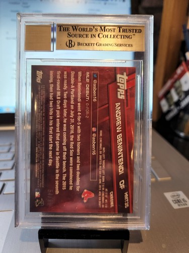 2017 ANDREW BENINTENDI #54/99 TOPPS CHROME UPDATE AUTO X FRACTOR GEM MT 9.5/10 - Picture 9 of 9