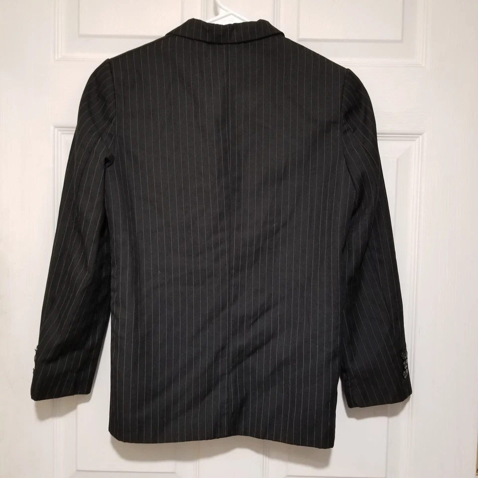 Chicos Chaps Blazer Chaqueta Abrigo Deportivo Talla 12 Negro Uniforme Formal Domingo de Pascua Foto 2 de 3