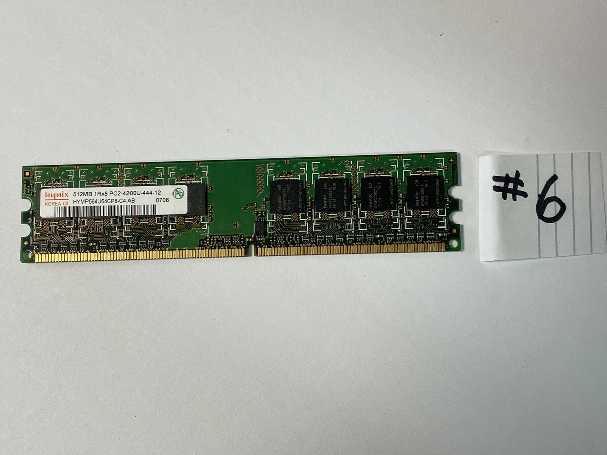 Hynix 512MB 1Rx8 PC2-4200U-444-12 Desktop RAM Memory HYMP564U64BP8