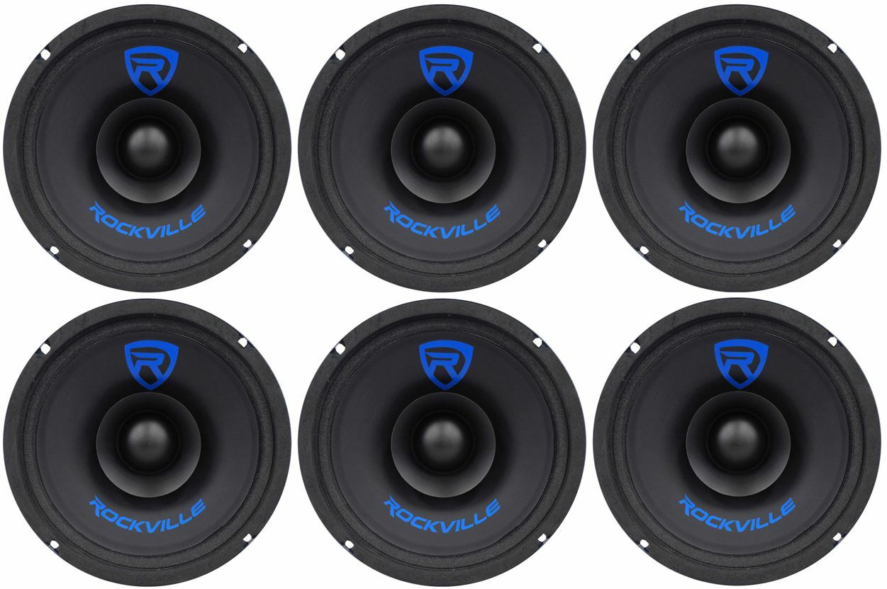 6 Автомобильные среднечастотные динамики Rockville RM68SP соответствующие стандарту CEA мощностью 65 Вт 8 Ом 21690₽