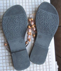 Shell & Spotted Bead 6 Slip On Flip Flop Sandals Shoes Worn Soles Heels Dent — photo 5