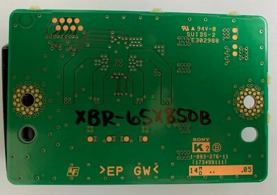 Sony XBR 65X850B TV OEM K2 Board A 2033 108 A ( 1 893 276 11, 173499111 Sony XBR 65X850B TV OEM K2 Board A 2033 108 A ( 1 893 276 11, 173499111