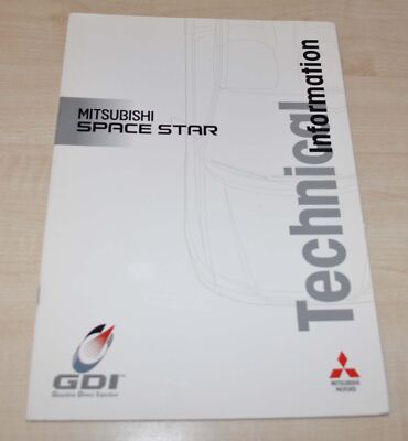 1999 Mitsubishi Space Star Technical Information Brochure Prospekt ENG