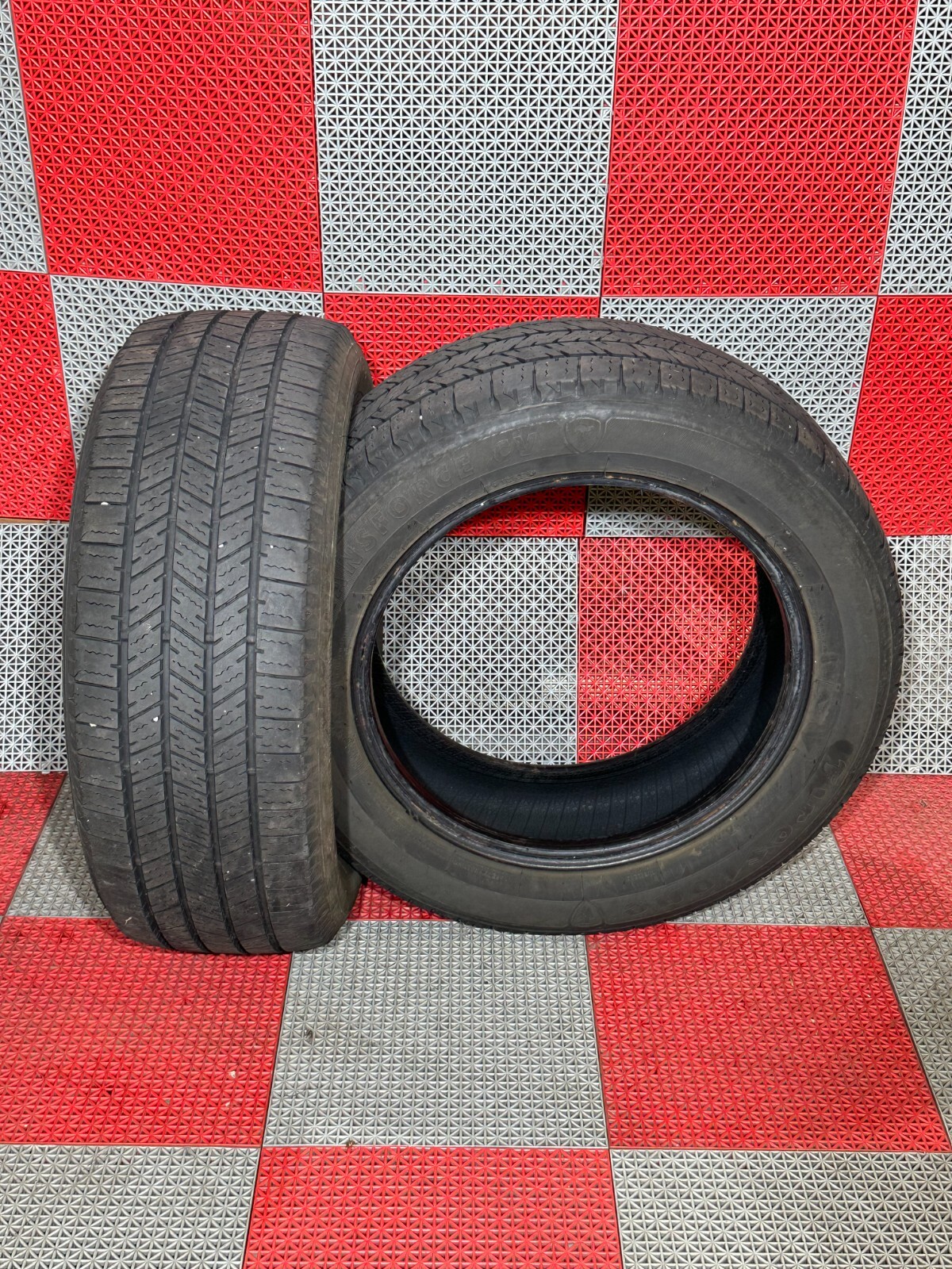 2x Used 215/55 R16 Firestone Transforce CV Tires 7-8/32 Tread 215/55/16 ...
