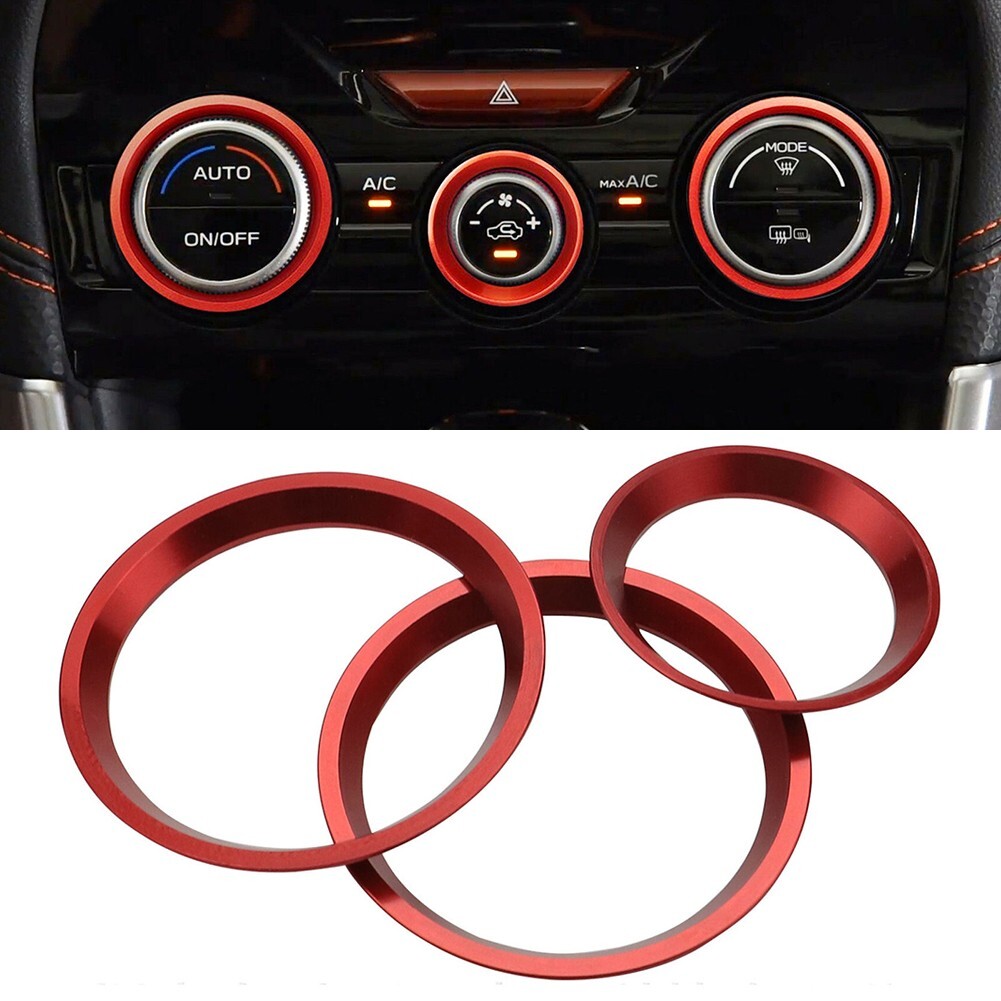 Enhance Your Car's Interior with Red AC Climate Control Knob Covers