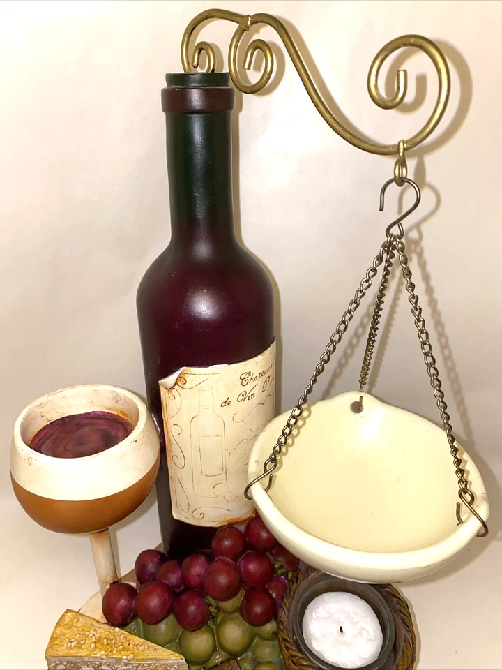 Bandeja de vino y uva y queso calentador de cera Tealight *B Foto 3 de 4