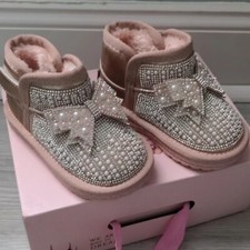 Girls rhinestone winter boots