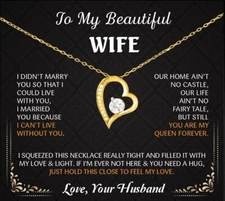 Anniversary gift to my wife, Wife birthday gift from husband, wife necklace