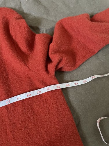 Gr. M Madewell Kent Strickjacke Pullover in Etrusker Ton Rot Orange Longline Duster - Bild 7 von 8
