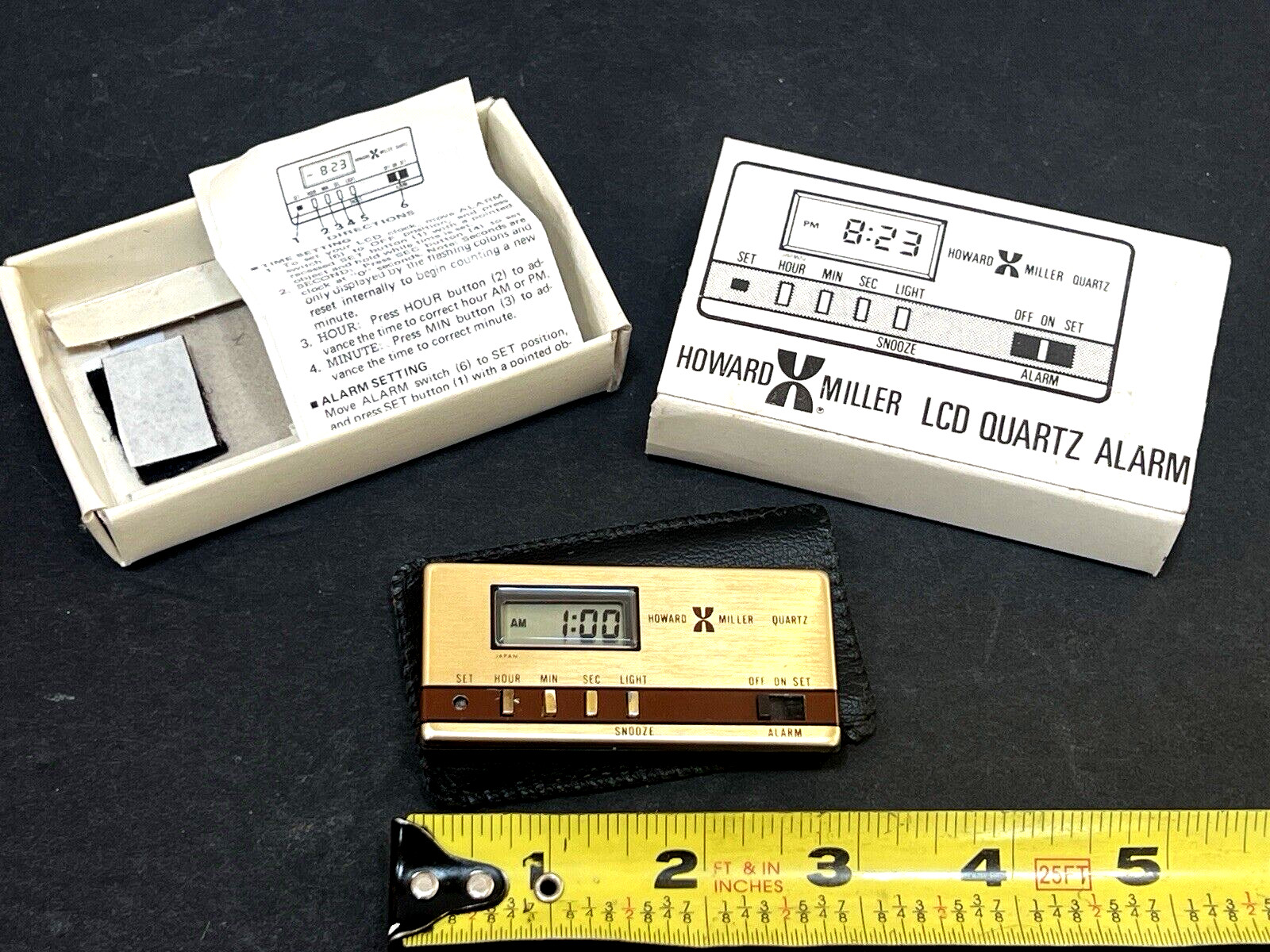VTG Howard Miller LCD Quartz Alarm Clock Model 622 799 TESTED, New Batteries !!! VTG Howard Miller LCD Quartz Alarm Clock Model 622 799 TESTED, New Batteries !!! detail