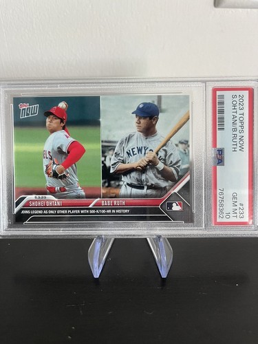 Shohei Ohtani, Babe Ruth [Orange] #233 2023 Topps Now card