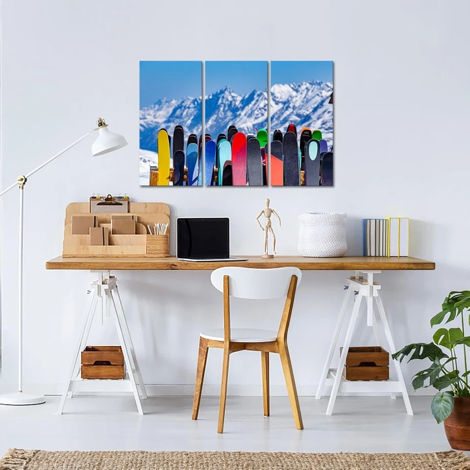 iKNOW FOTO Canvas Set of 3 Snowboard Canvas Prints Ski Winter Sports Wall Art... - Image 4 of 4