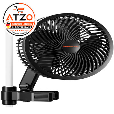 Growbox Lüfter 8W Oszillierend EC Motor Timer 10 Stufen