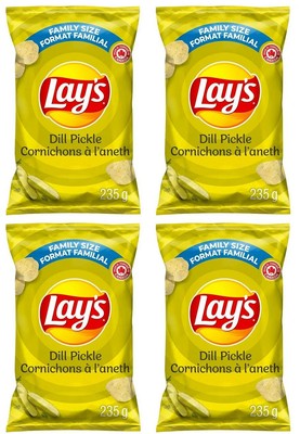 Lay's Dill Pickle Flavored Potato Chips, 220g (4 Pack)