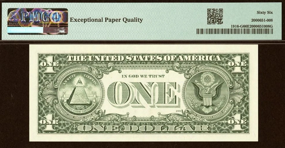 2 Matching Near Solid Serial Numbers - 2009 $20 FRN PMG 67EPQ 1988A $1 PMG 66EPQ - Image 3 of 4