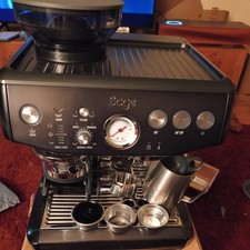 Sage Barista Express Impress Bean to Cup Espresso Machine - Black Stainless
