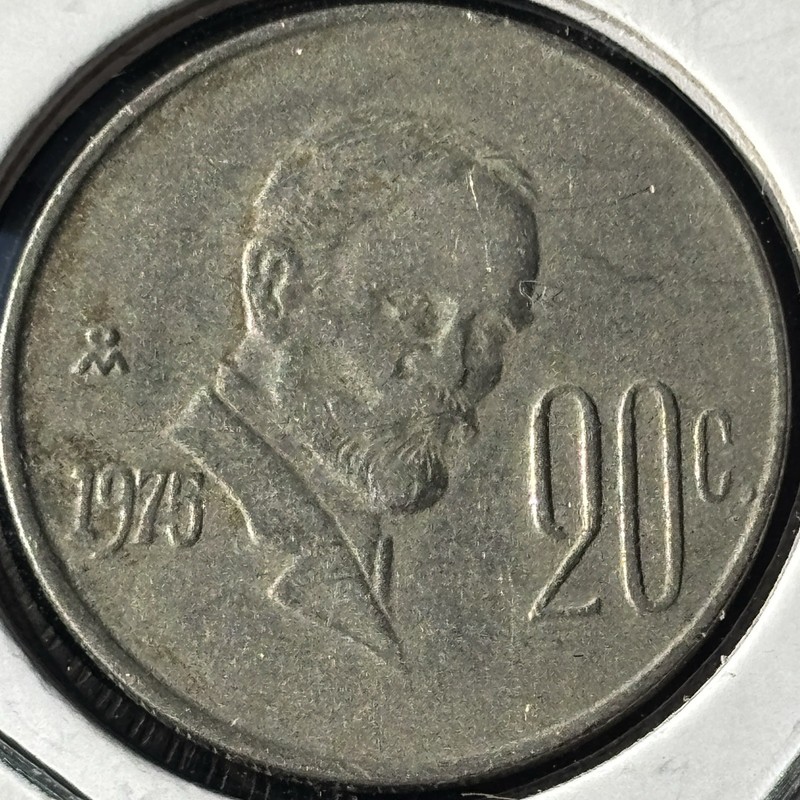 1975 Mexico Mo Estados Unidos Mexicanos 20 Centavos KM# 442