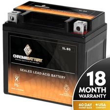 YTX5L-BS High Performance - Maintenance Free - Sealed AGM Motorcycle Battery