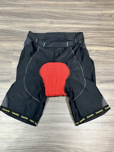 Pantalones Cortos Santic Negros Y Grises Acolchados Ciclismo Power-Dry Hombres Talla Mediana - Imagen 16 de 19