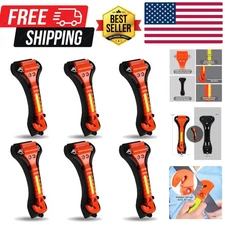 Compact Emergency Escape Kit: 6 Pack Car Safety Hammer & Seat Belt Cutter