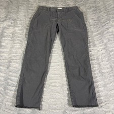 Frank & Eileen Blackrock Utility Pants Charcoal Grey Raw Hem Size 2 Made in USA