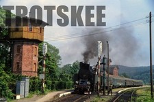 35mm Slide PKP Poland Railways Steam Loco Tkt48 18 Szczytna 1990 Original