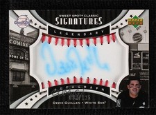 2007 Sweet Spot Classic Legendary Red Stitch Blue Ink Ozzie Guillen Auto 0x8t