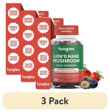(3 pack) Fungies Lion's Mane Mushroom Supplement Gummies for Brain Health
