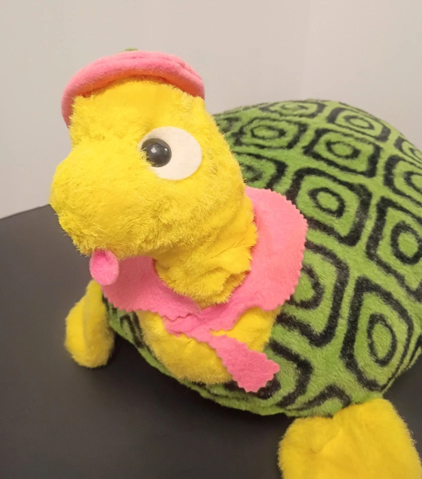 De colección RETRO Verde Knickerbocker Kingdom Juguetes Tortuga Grande Con Gorra de Golf 18" Foto 4 de 4