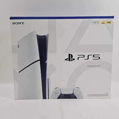 New Sony PlayStation 5 Slim Disc PS5 1TB White Console Gaming System CFI-2115