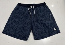 Vuori Kore Short 7" Indigo Mountains Blue Print Camo Mens Lined Gym Size Medium