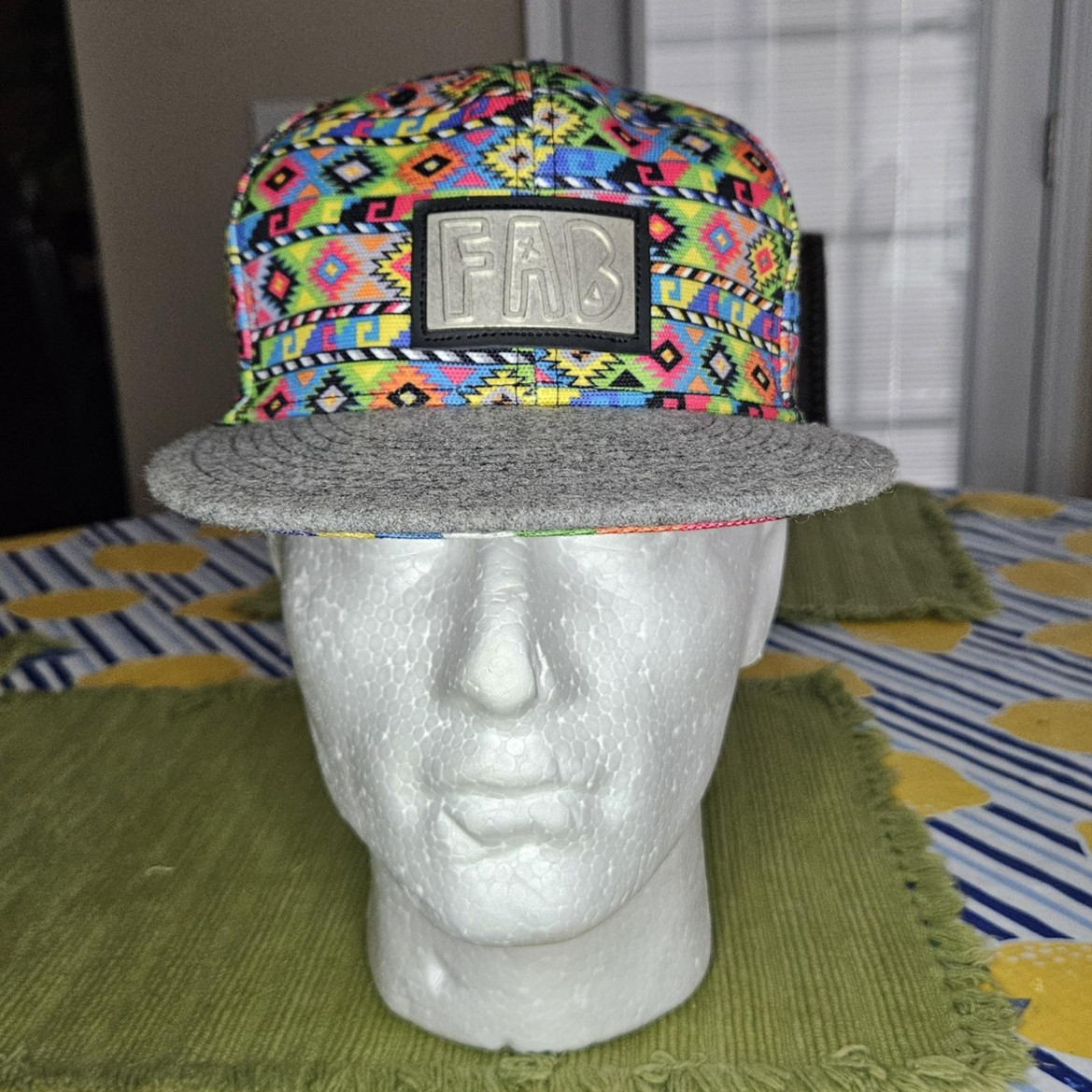 Fab Hat Cap Snap Back One Size Aztec Artist Mens Favazza
