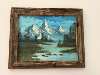 Mountain View  Oil Painting By Flint Rodgers Frame Is 22x18