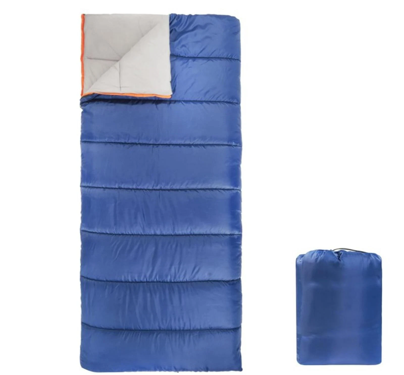 Amazon Basics 30°F Cool Weather Sleeping Bag, 75 Inches x 33 Inches, Blue