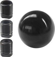 Car Round Ball Gear Shift Knob Aluminum Alloy Gear Shift Stick H Color Black