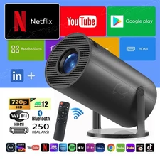 4K WiFi Mini Projector 10000 Lumen LED 1080P Bluetooth UHD Portable Home Theater