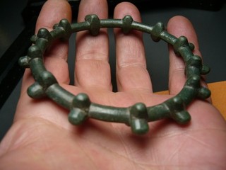 Kelte: RIESIGES Noppen Ring Geld AE 74 60 mm 90 60 g EXTREMELY RARE (CA6128)