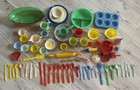 Vintage Assorted Doll Child Toy Dishes Plastic Banner Ideal Amsco Doll-E 90+ Pcs — photo 1