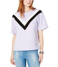 Tommy Hilfiger Womens Chevron Sweatshirt, brightpur, S