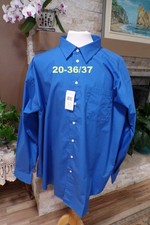 Nautica Men's Dress Shirt Long Sleeve 20-36/37 French Blue Cotton NWT