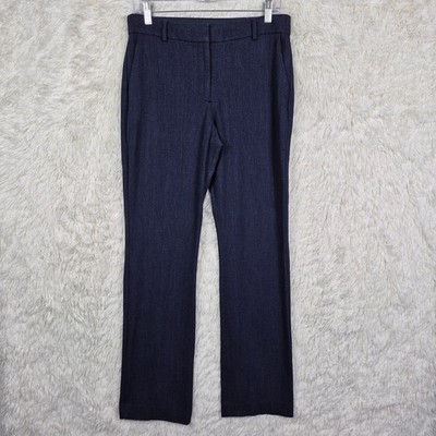 Express Editor Boot Mid Rise Blue Dress Pants Trousers Womens 8 Bootcut