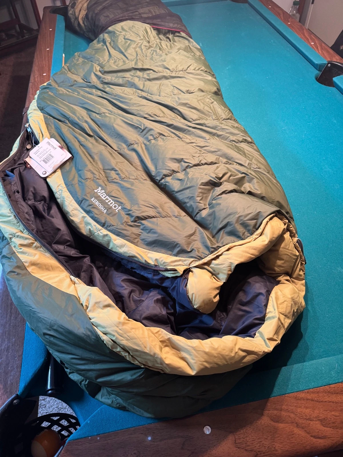 Marmot Kenosha Long down sleeping bag 91" long!