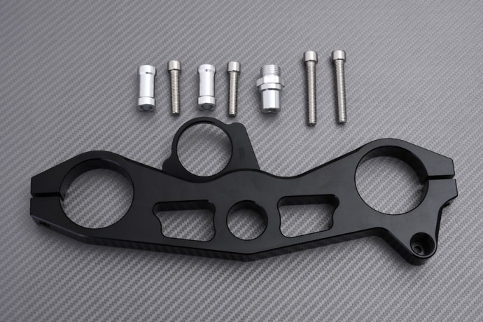 Té de fourche supérieur Kawasaki ZX6R résistant pour éliminer le flou de direction