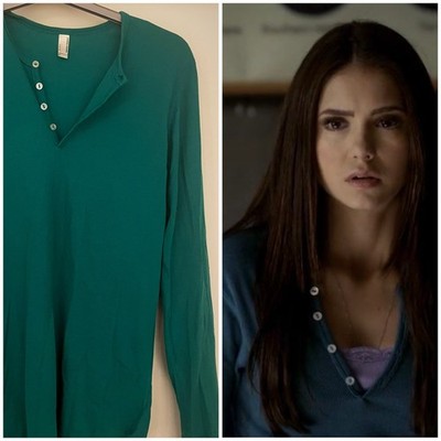ASO Elena Gilbert / Katherine Pierce American Apparel Henley Screen Accurate