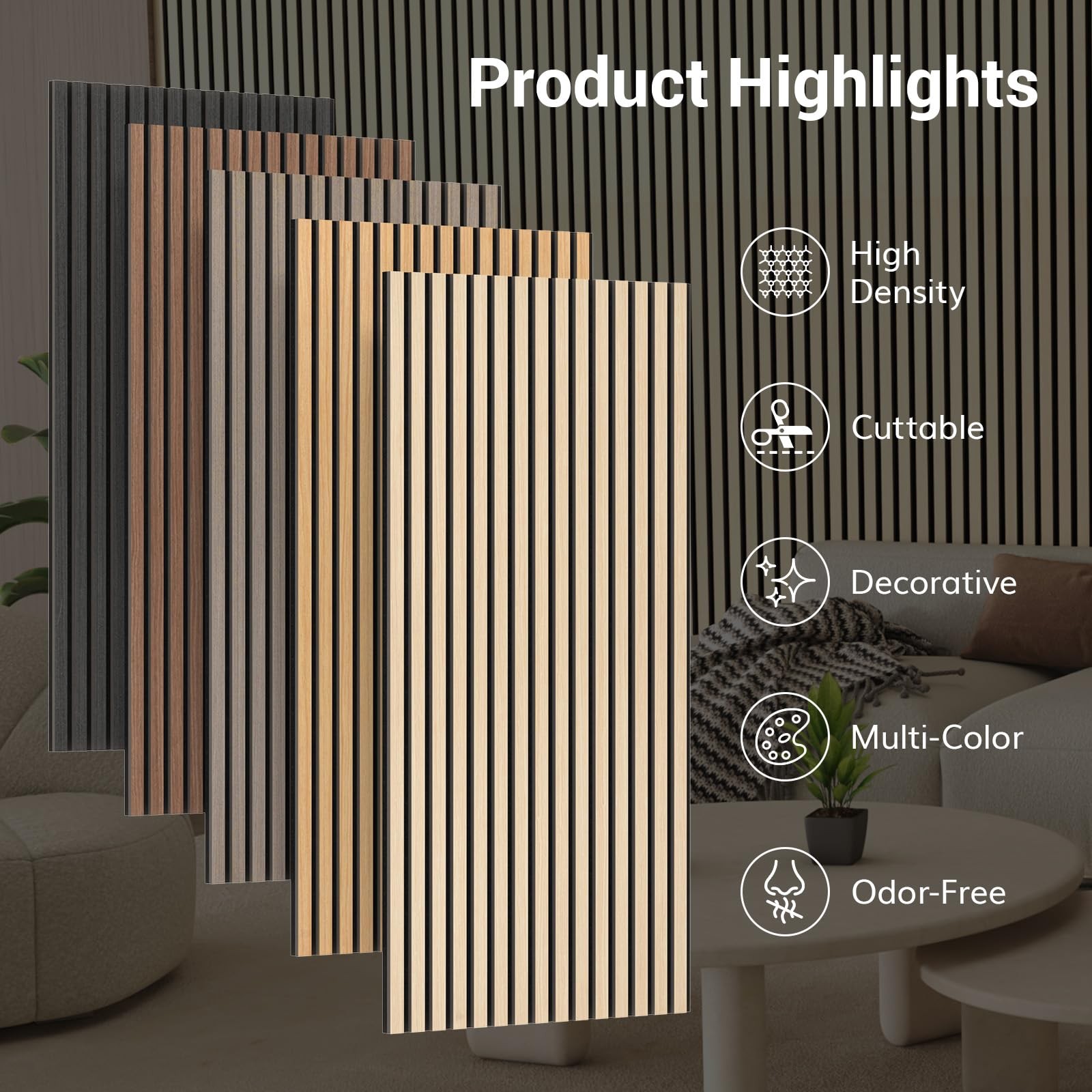 TONOR Wood Wall Panels for Interior Wall Decor, 4 Pack 47.2" x 23.6"(31ft²) Wood