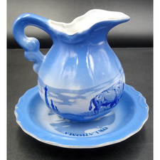 Oklahoma Cobalt blue & white souvenir small p...