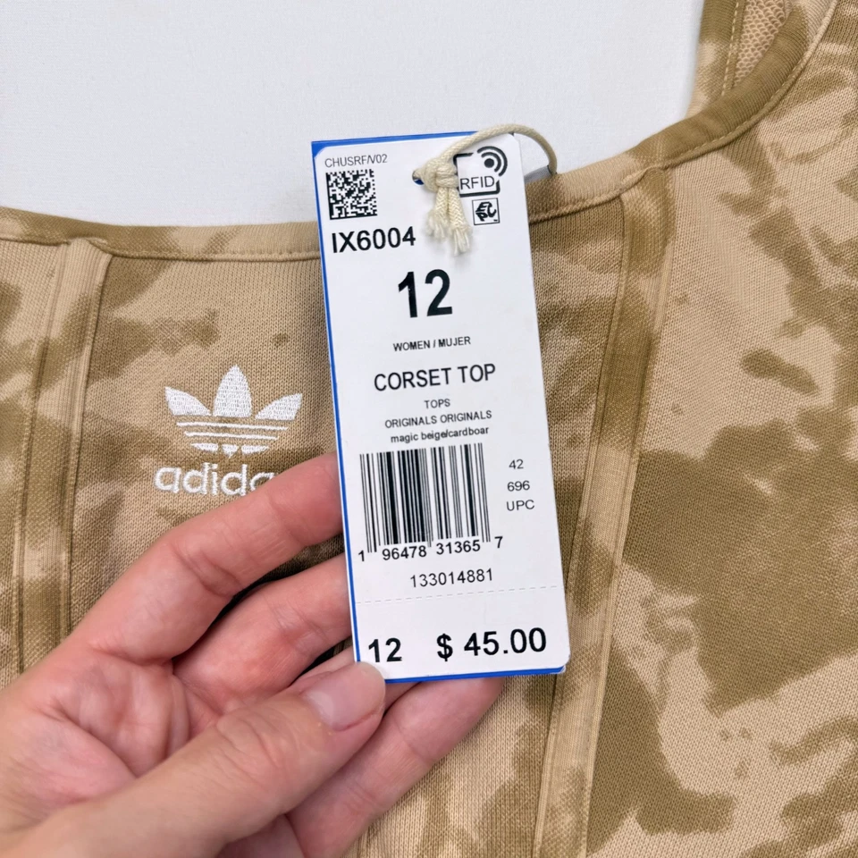 Adidas Originales Corsé Top Mujer Talla 12 Magic Beige Foto 3 de 4
