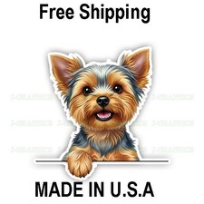Peeking Yorkshire Terrier Yorkie Vinyl Decal Sticker Dog Puppy Pet Peeker A