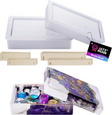 LET'S RESIN Storage Box Molds, Silicone Resin Box Molds, Storage Container with