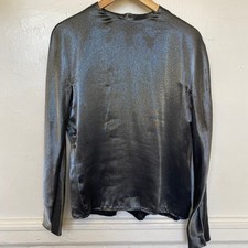 Vintage Silver Metallic Anne Klein Long Sleeve Made in USA